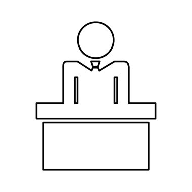 işadamı şekil siluet simge