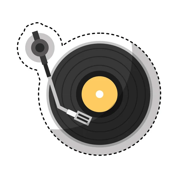 Player lp isolated icon — Stock Vector