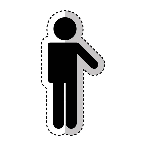 Silhouette homme d'affaires icône — Image vectorielle