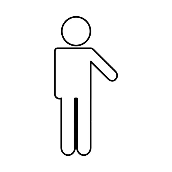Silhouette homme d'affaires icône — Image vectorielle