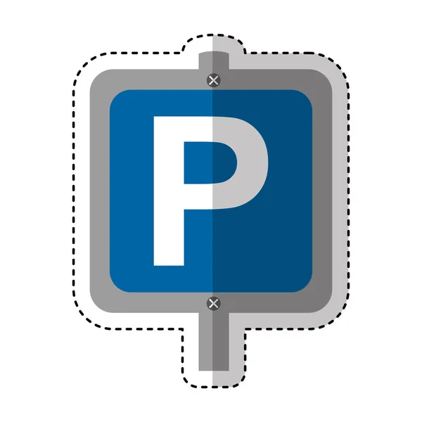 Zona de aparcamiento señal de tráfico — Vector de stock