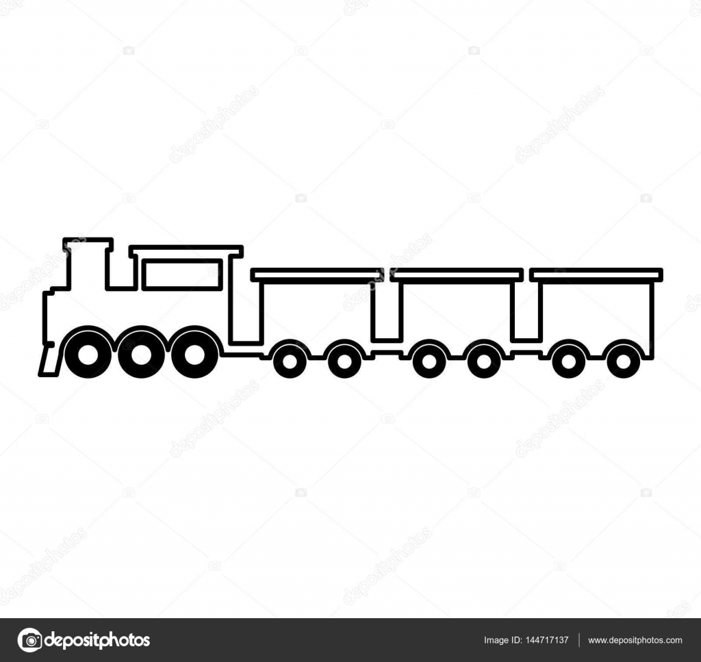 Steam train silhouette isolated icon Stock Vector by ©yupiramos 144717137, image size:1600x1511