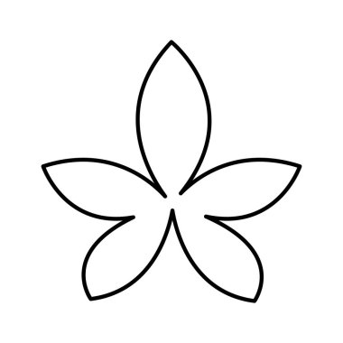 Sevimli çiçek izole simgesi