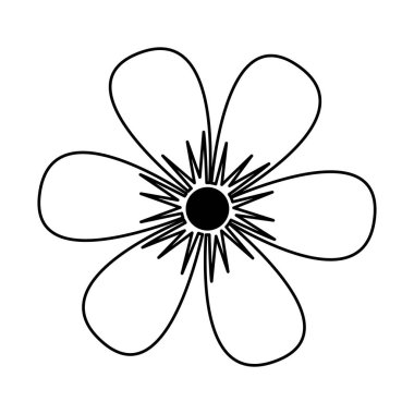 Sevimli çiçek izole simgesi