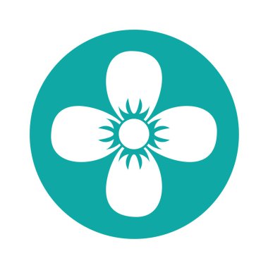 Sevimli çiçek izole simgesi