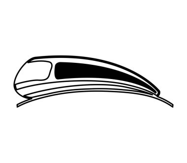 tramvay siluet izole simgesi