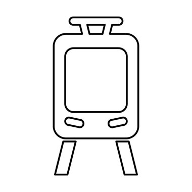 tramvay siluet izole simgesi