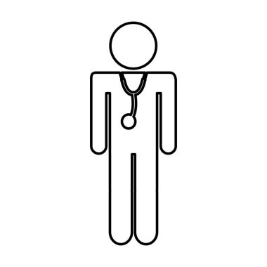 profesyonel doktor siluet şekil
