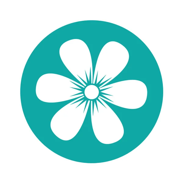 Schattig bloem geïsoleerde pictogram — Stockvector