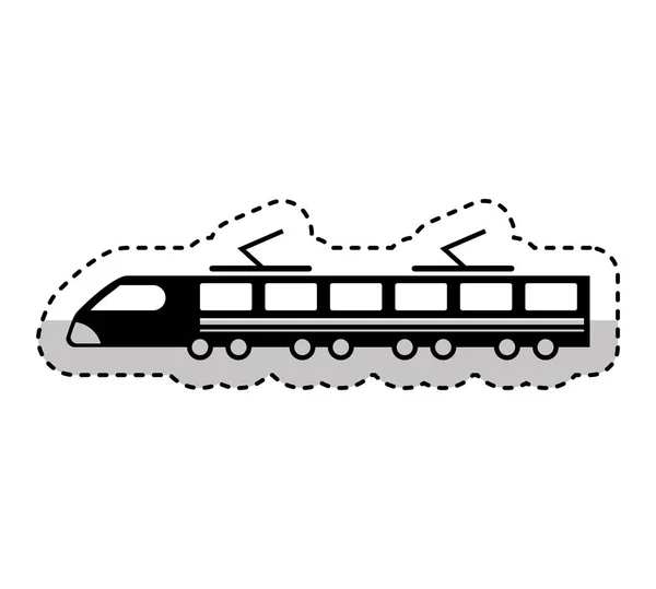 Straßenbahn Silhouette isoliert Symbol — Stockvektor