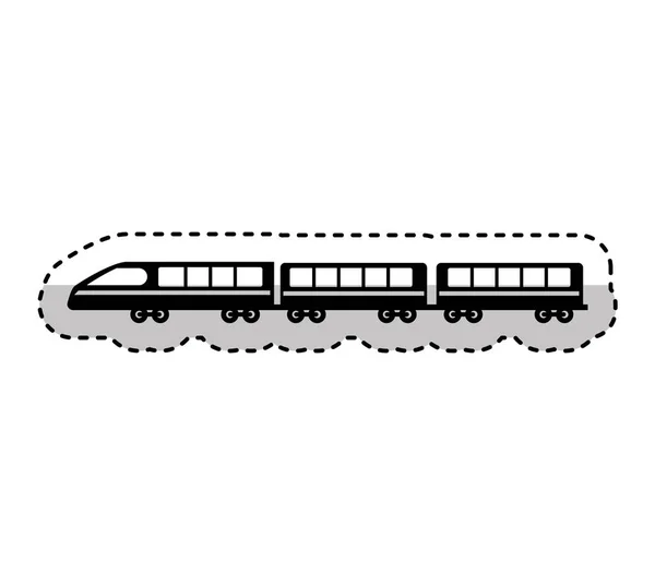 Straßenbahn Silhouette isoliert Symbol — Stockvektor