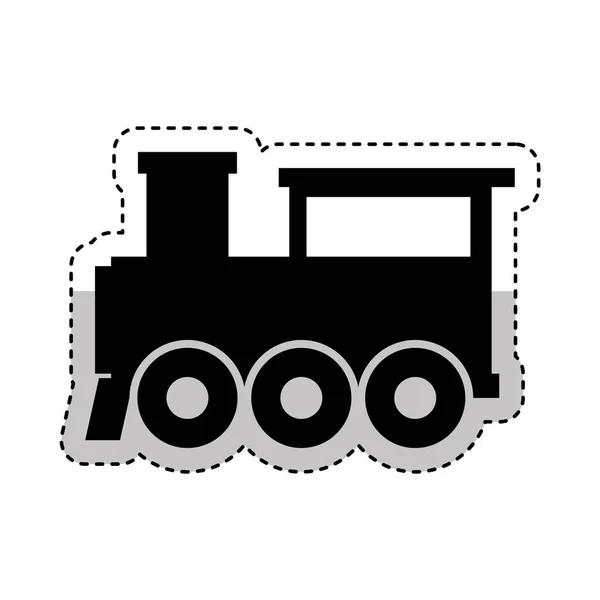 Silhueta de trem a vapor ícone isolado — Vetor de Stock