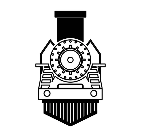 Icona isolata sagoma treno a vapore — Vettoriale Stock
