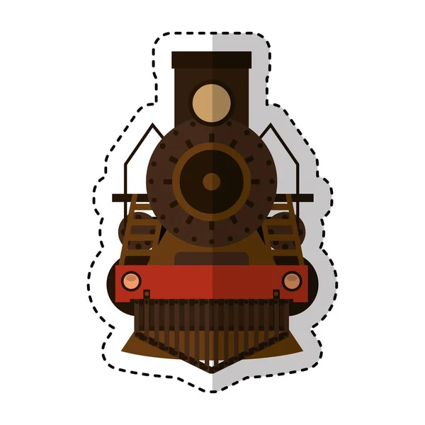 Steam train silhouette isolated icon — Stock Vector