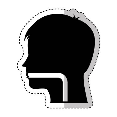 tıbbi simge ile insan profili