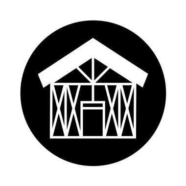 ev siluet izole simgesi