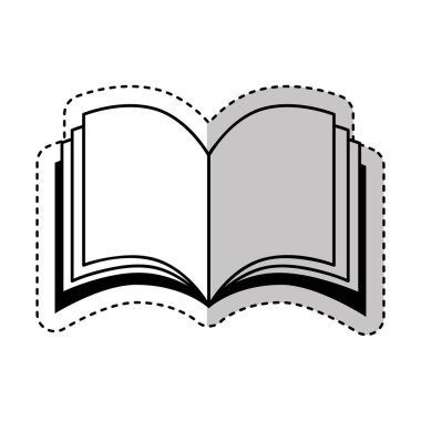 metin kitap siluet izole simgesi