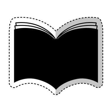 metin kitap siluet izole simgesi