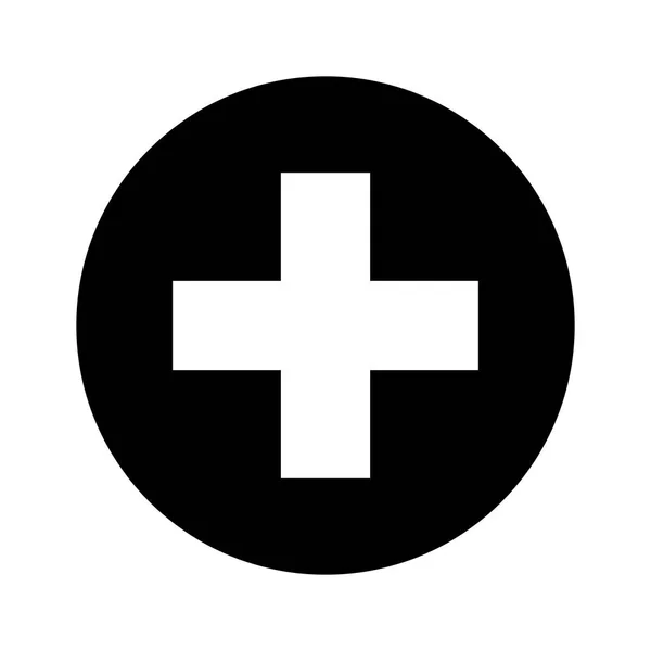 Icône de symbole croix médicale — Image vectorielle