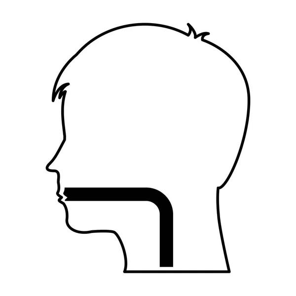 Mänsklig profil med medicinsk ikon — Stock vektor