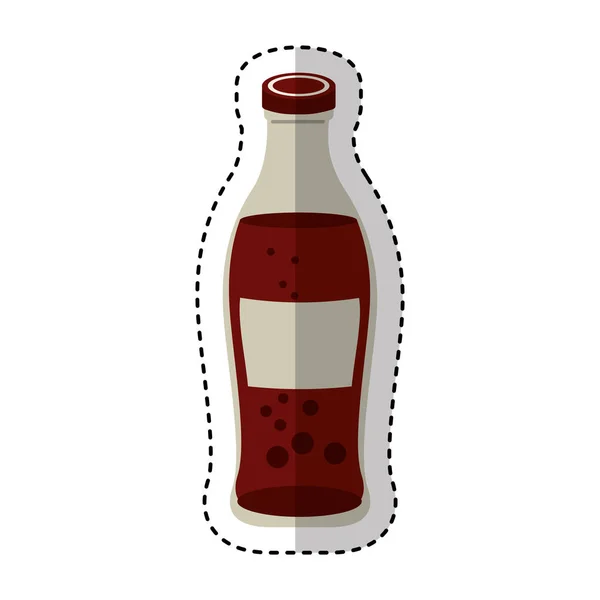 Soda butelki ikona na białym tle — Wektor stockowy