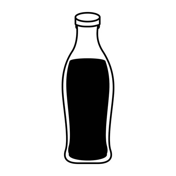 Bouteille de soda icône isolée — Image vectorielle