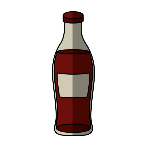 Botella de soda icono aislado — Vector de stock