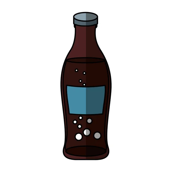 Botella de soda icono aislado — Vector de stock