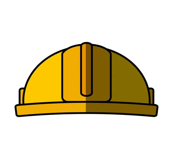 Casco de construcción icono aislado — Vector de stock