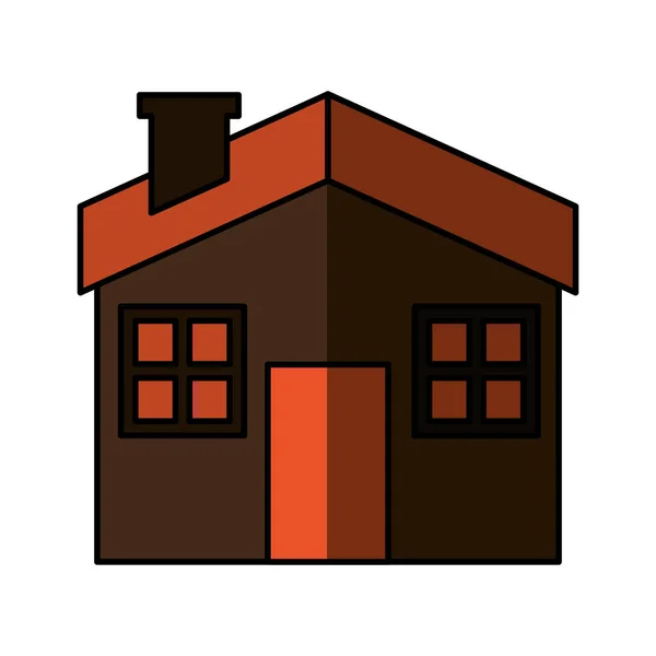 Maison silhouette icône isolée — Image vectorielle