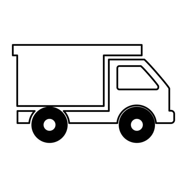 Dump truck isolated icon — Stock Vector