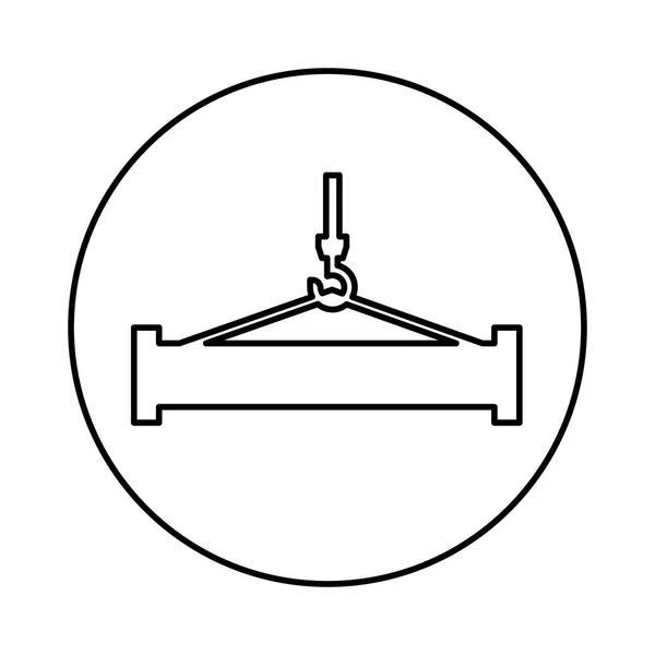 Grúa servicio de levantamiento de pesas — Archivo Imágenes Vectoriales