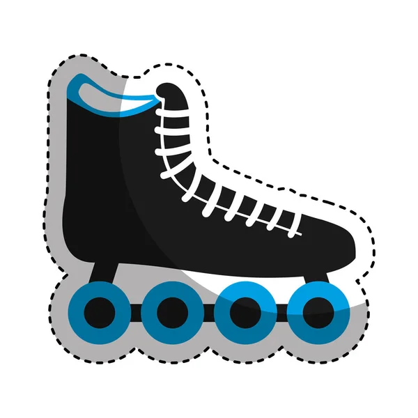 Ícone isolado rolo de patins — Vetor de Stock