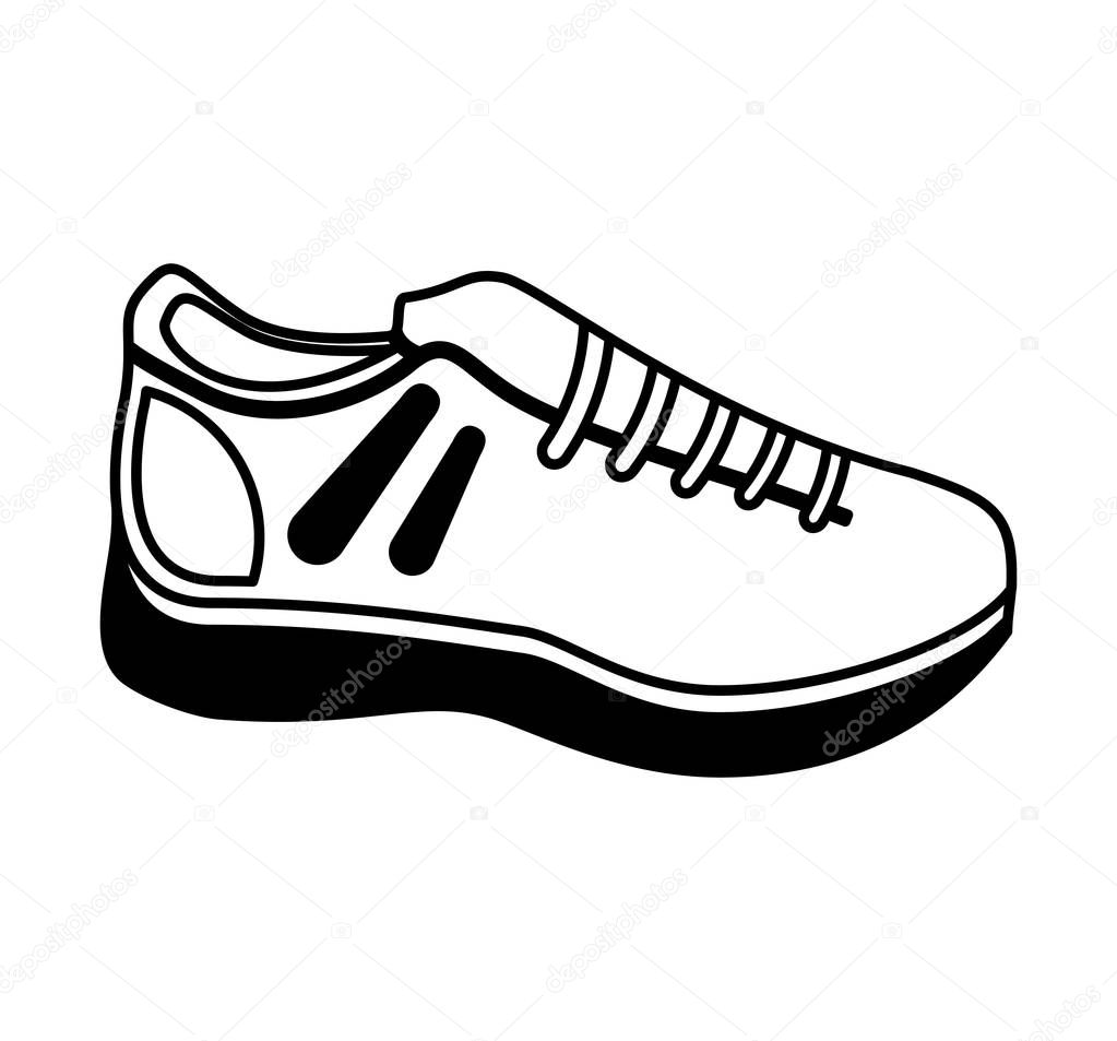 tennis shoes isolated icon