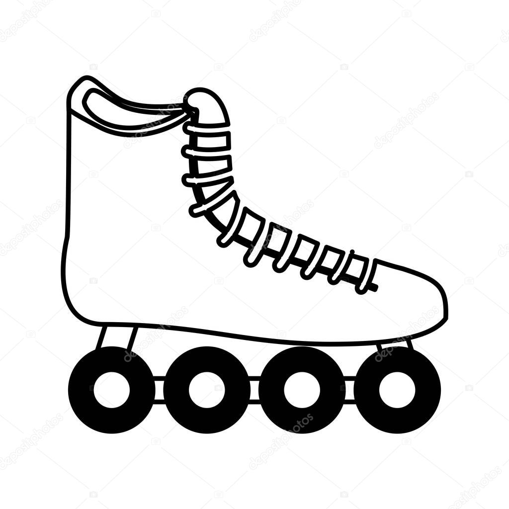 skate roller isolated icon