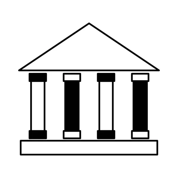 Edificio romano columnas icono — Archivo Imágenes Vectoriales