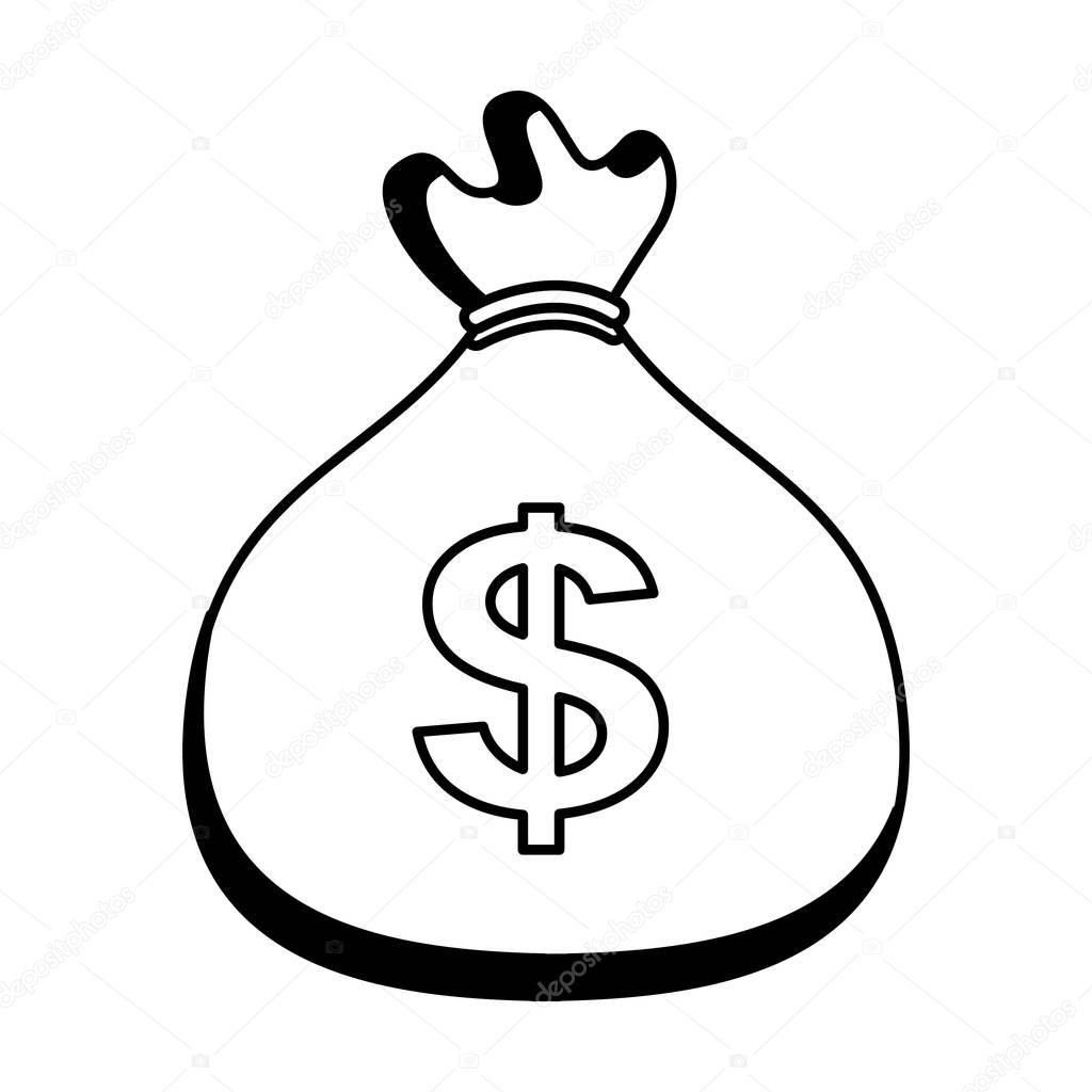 money bag isolated icon