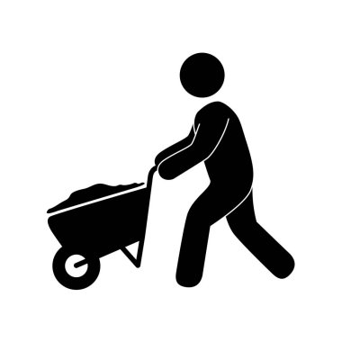 Tamirci karakter çalışma simgesi