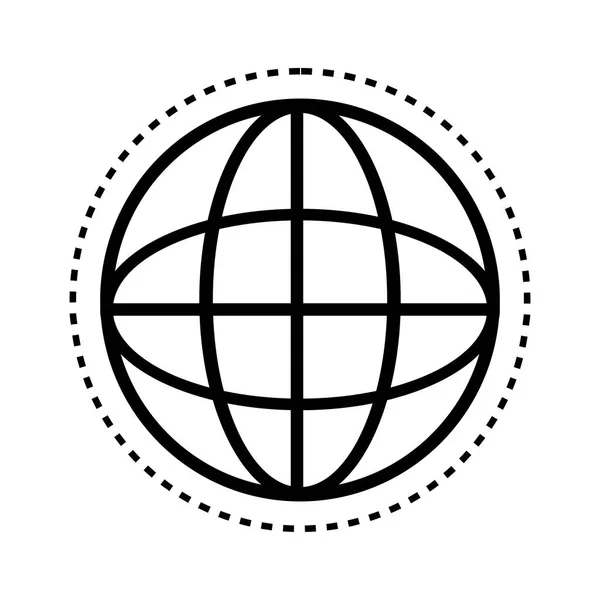 Planeta esfera ícone isolado —  Vetores de Stock