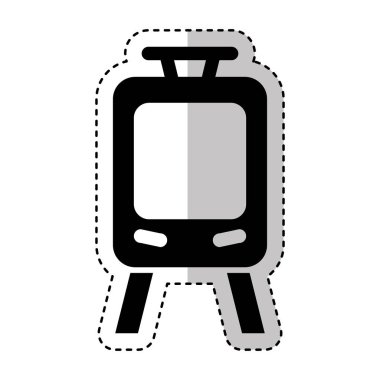 tramvay siluet izole simgesi