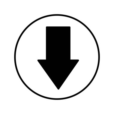 izole simgesi aşağı ok