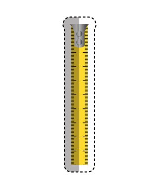 mezura izole simgesi
