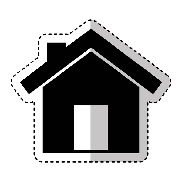 Домашній силует ізольована ікона — стоковий вектор