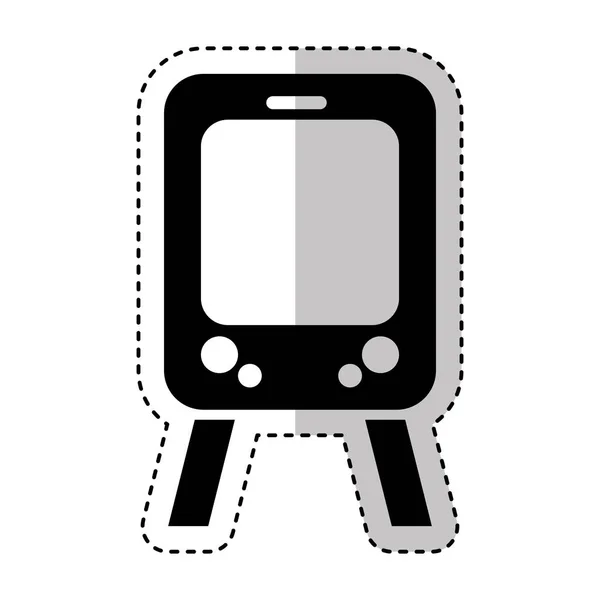 Tram silhouette isolated icon — Stock Vector