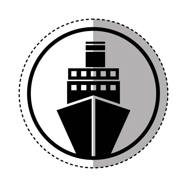 Crucero icono aislado barco — Vector de stock