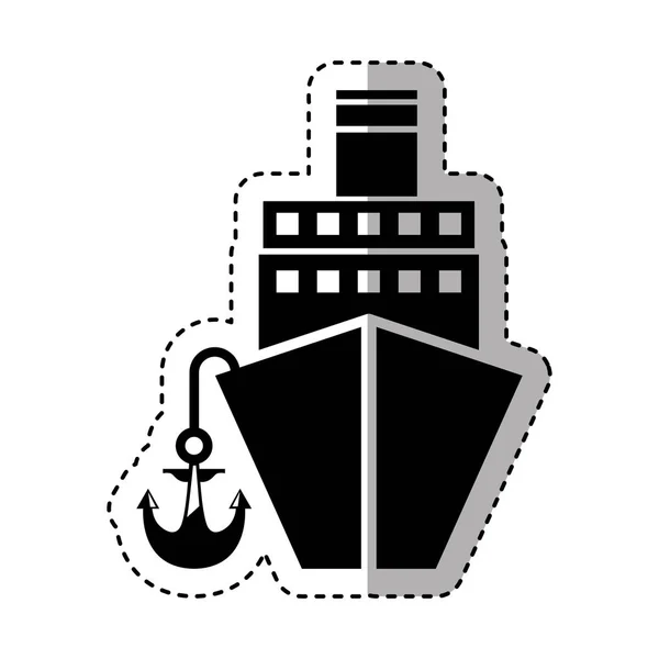 Cruise βάρκα απομονωμένες εικονίδιο — Διανυσματικό Αρχείο