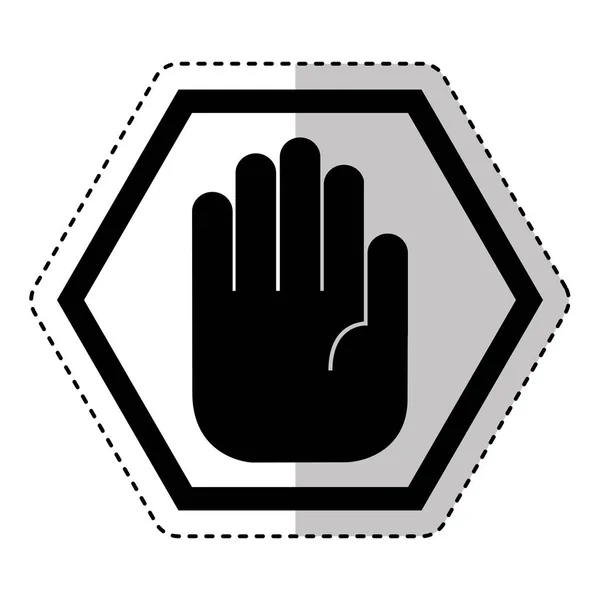 Handje stop geïsoleerd — Stockvector