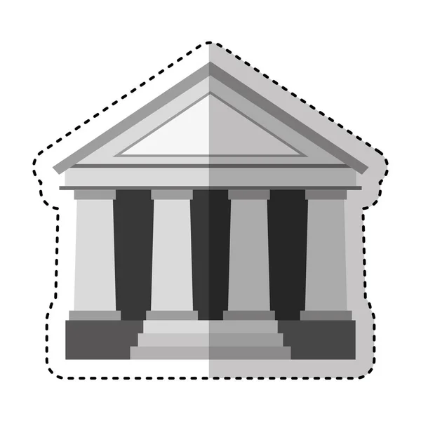 Gebouw Romeinse kolommen pictogram — Stockvector