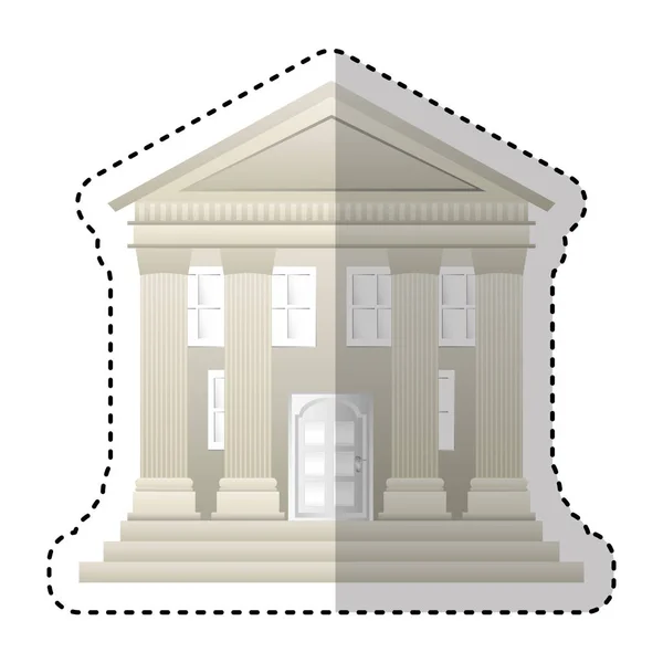 Building roman columns icon — Stock Vector