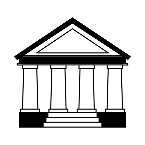 Εικονίδιο κτηρίου ρωμαϊκές κολώνες — Διανυσματικό Αρχείο